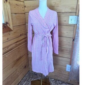 Maternity Nursing Robe Women Large X-Large Pink Polka Dot Baby Be Mine